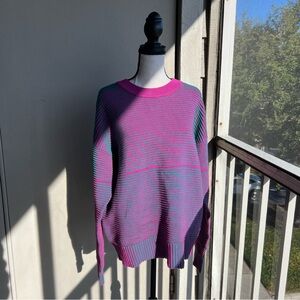 NWOT Beach Riot Vibrant Striped Women's Sweater Textured